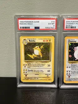 Pokemon Base Set/bs2 Raichu Holo PSA 6 And Chansey PSA 7 2 Card Holo Lot Vintage - Image 2