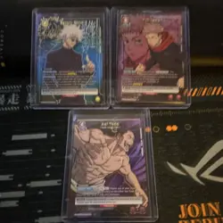 Union Arena Jujutsu Kaisen 3 card lot Gojo SR* Todo R* Itadori R* 3 card lot - Image 1