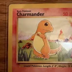 Charmander unlimited Base Set Common 46/102 - Vintage WOTC Pokemon Card LP - Image 3