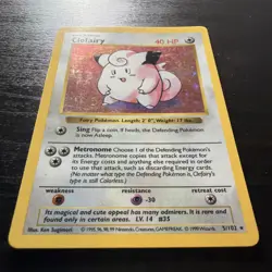 Pokemon TCG Base Set Clefairy Holo Card 5/102 MP/LP - Image 2