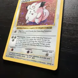 Pokemon TCG Base Set Clefairy Holo Card 5/102 MP/LP - Image 4