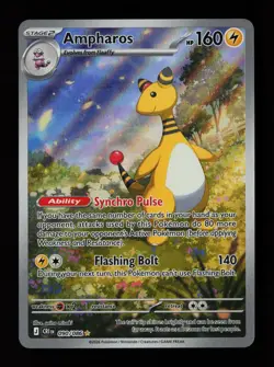 Ampharos 090/086 Shiny Rare ME04: Chaos Rising Pokemon Cards - Image 1