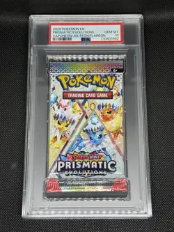 Pokemon Prismatic Evolutions Vaporeon/Jolteon/Flareon Sealed Booster Pack PSA 10 - Image 1