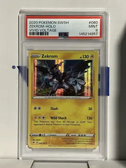 Pokemon Zekrom Holo Card 060 Vivid Voltage PSA 9 Mint Graded Condition - Image 1