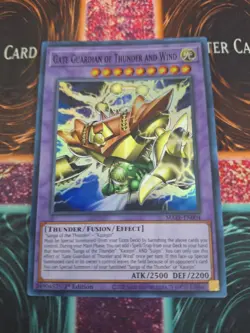Yugioh Gate Guardian of Thunder and Wind MAZE-EN004 Super Rare 1st Edition NM - Image 1