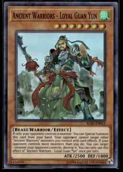 Ancient Warriors - Loyal Guan Yun Ignition Assault IGAS-EN012 MP YuGiOh TCG | Bu - Image 1