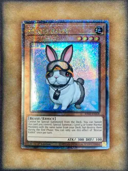 Yugioh Rescue Rabbit RA02-EN008 Quarter Century Rare 1st Ed NM - Image 1