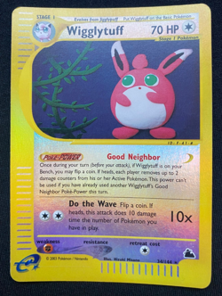 Pokemon Rare Card : Wigglytuff Reverse Holo 34/144 (Skyridge Set) (LP) - Image 1