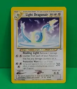 Pokemon TCG Neo Destiny Light Dragonair 22/105 Rare Card 2002 LP - Image 1
