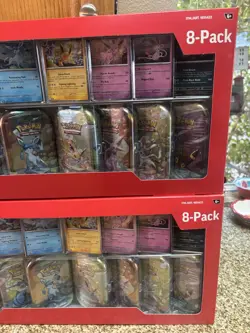 Lot of 2 Costco Pokemon Prismatic Evolutions 8 Mini-Tin Bundles w/ Promo Cards - Image 5