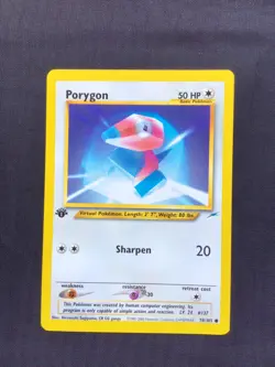 Pokemon Cards: 1st Edition Neo Destiny Common: Porygon 78/105 - Image 1