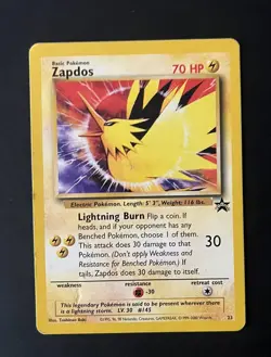 Pokemon Card Black Star Promo Zapdos 23 WOTC - Image 1