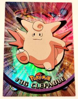 1998 Topps POKEMON TV Animation Edition CLEFABLE Foil Card #36 NINTENDO - Image 1