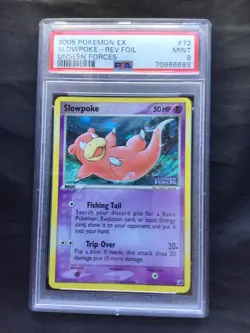 Pokemon Cards: EX Unseen Forces Reverse Holo: Slowpoke 72/115 PSA 9 - Image 1