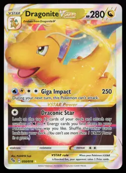 Dragonite VSTAR 050/078 Ultra Rare Pokemon GO Pokemon Card - Image 1