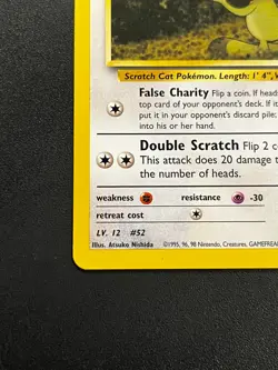 Giovanni's Meowth 43/132 - Gym Challange Vintage WOTC Pokemon TCG Card LP - Image 2