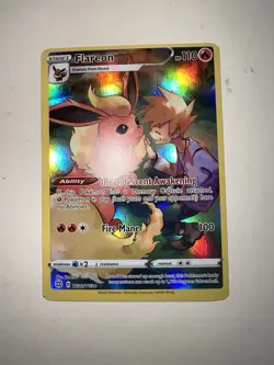 Pokemon Card - Flareon TG01/TG30 Trainer Gallery MISCUT ALIGNMENT DOT ERROR 3A - Image 1