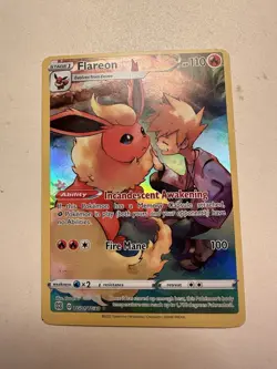 Pokemon Card - Flareon TG01/TG30 Trainer Gallery MISCUT ALIGNMENT DOT ERROR 3A - Image 2