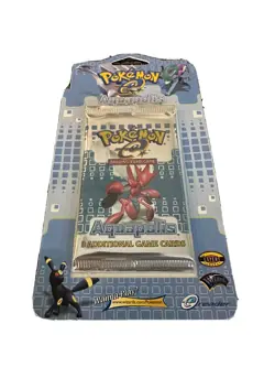 Pokemon TCG 2002 Aquapolis Unopened BLISTER PACK on Card RARE Collectible - Image 1