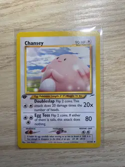 Chansey 31/105 Neo Destiny Regular 1st Edition Pokemon Card 🔥 - Image 1