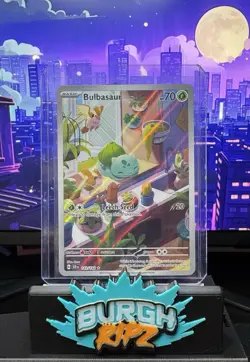 Pokemon TCG Bulbasaur Stellar Crown Illustration Rare Card 143/142 - Image 1