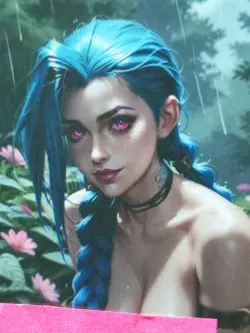 1/1 Only 1 Made Jinx Arcane League Legends Spicy Lonestar Customs Waifu Card - Image 2