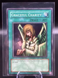 Yu-Gi-Oh TCG Graceful Charity SDP-040 Unlimited Super Rare Card LP-NM - Image 1