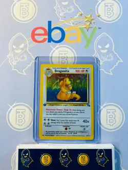 Dragonite 4/62 1st Edition MP Played Fossil Set 1999 Pokemon Card Holo Rare - Image 1