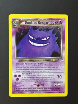 Pokemon TCG Dunkles Gengar 6/105 Neo Destiny German Holo Rare HP70 2000 - Image 1