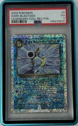 2002 Pokemon Dark Blastoise Legendary Collection Reverse Holo #4 PSA 3 - Image 1