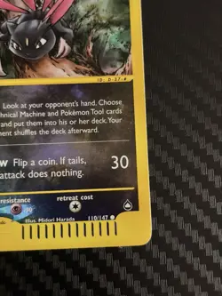 Pokemon TCG Sneasel 110/147 Reverse Holo Aquapolis MP - Image 3