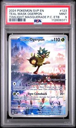 2024 POKEMON SVP EN - TEAL MASK OGERPON - TWILIGHT MASQUERADE PROMO ETB - PSA 9 - Image 1