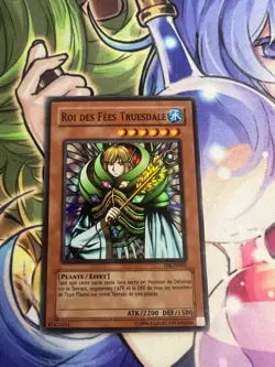 FAIRY KING TRUESDALE FRENCH SUPER RARE TFK-EN001 FR001 MODERATE PLAY YUGIOH - Image 1