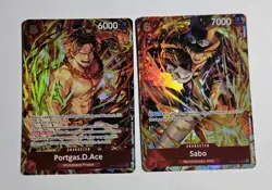 One Piece Illustration Box Vol.5 Portgas D Ace ST15-005 Sabo Op-05-007 Promos - Image 1