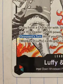 Bandai Luffy & Ace Leader ST30-001 Foil English One Piece - Image 2