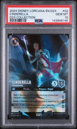 2024 DISNEY LORCANA EN D23 CINDERELLA D23 COLLECTION #02/D23 PSA 10 - Image 1