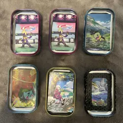 Pokemon Trading Card Game Empty Mini Tin Set of 6 with Artwork 820650809378 - Image 2