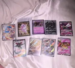 Pokemon TCG 9-Card Lot Holo/Foil ex: Mew, Dragapult, Yanmega, Lycanroc exc.. - Image 1