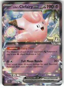 Lillie's Clefairy ex 056/159 SV09: Journey Together NM Pokemon Card TCG - Image 1