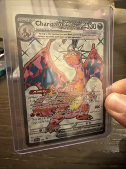 Charizard ex 056 Sv: Scarlet & Violet Promo Cards Holo With Card Holder - Image 2