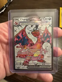 Charizard ex 056 Sv: Scarlet & Violet Promo Cards Holo With Card Holder - Image 4