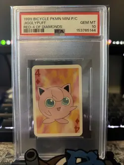 1999 Bicycle POKEMON Mini Playing Cards Jigglypuff - PSA 10 Low Pop! - Image 1