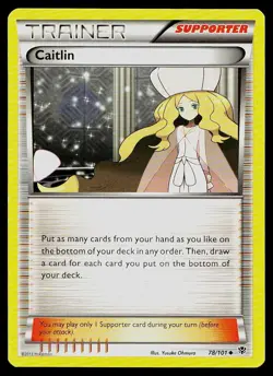 Pokemon Card Plasma Blast Caitlin 78/101 Uncommon - Image 1