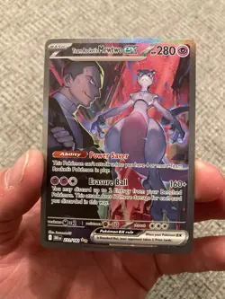 Team Rocket's Mewtwo ex 231/182 SIR Destined Rivals Pokemon Card NM/M - Image 1