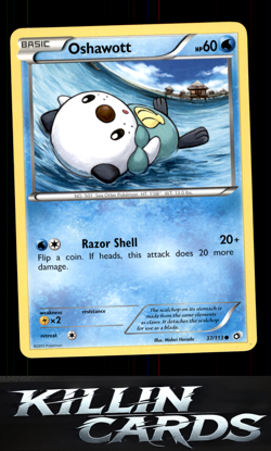 Oshawott 37/113 Pokemon Common Legendary Treasures Card LP - Image 1