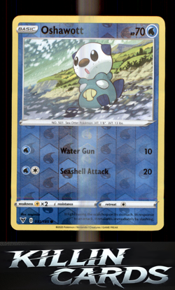 Reverse Holofoil Oshawott 033/185 Pokemon Common SWSH04: Vivid Voltage Card NM - Image 1
