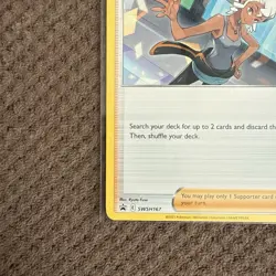 Professor Burnett SWSH167 Regular Black Star Promo Pokemon Card NM - Image 5