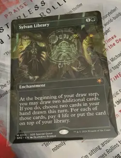 Sylvan Library (Borderless) Secrets of Strixhaven Special Guests #0155 Near Mint - Image 1