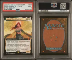 2023 Magic The Gathering: LOTR #367 Arwen, Mortal Queen Extended Art PSA 9 MINT - Image 3
