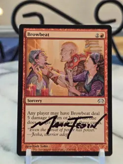 MTG Browbeat Planechase Regular (ARTIST SIGNED) LP - Image 1